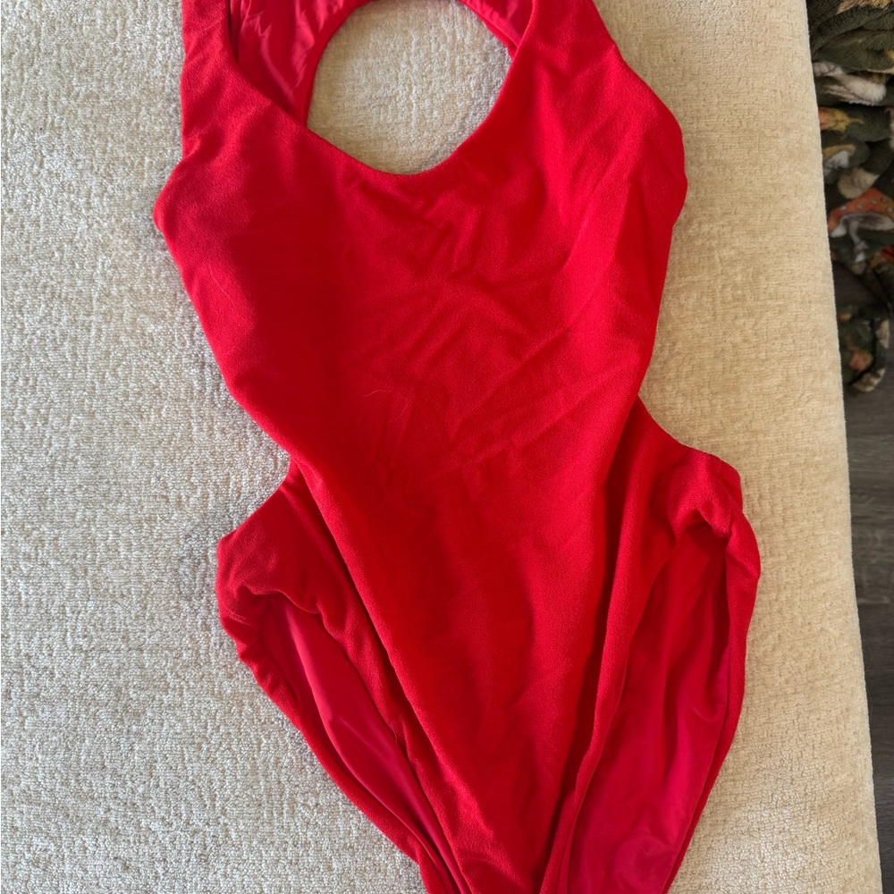 Free People Red One Piece Swimsuit